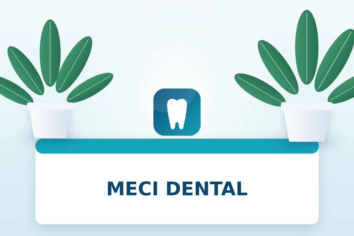 Quầy tiếp đón văn phòng Meci Dental