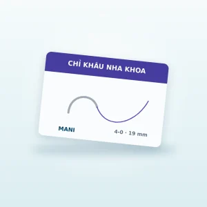 Chỉ khâu nha khoa MANI 4-0, kim tam giác 19 mm Chỉ khâu nha khoa MANI 4-0, kim tam giác 19 mm