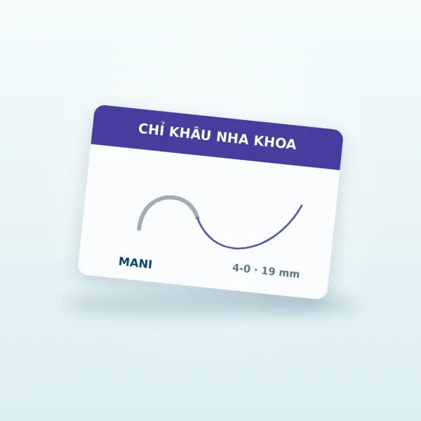 Chỉ khâu nha khoa MANI 4-0, kim tam giác 19 mm