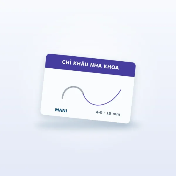 Chỉ khâu nha khoa MANI 4-0, kim tam giác 19 mm