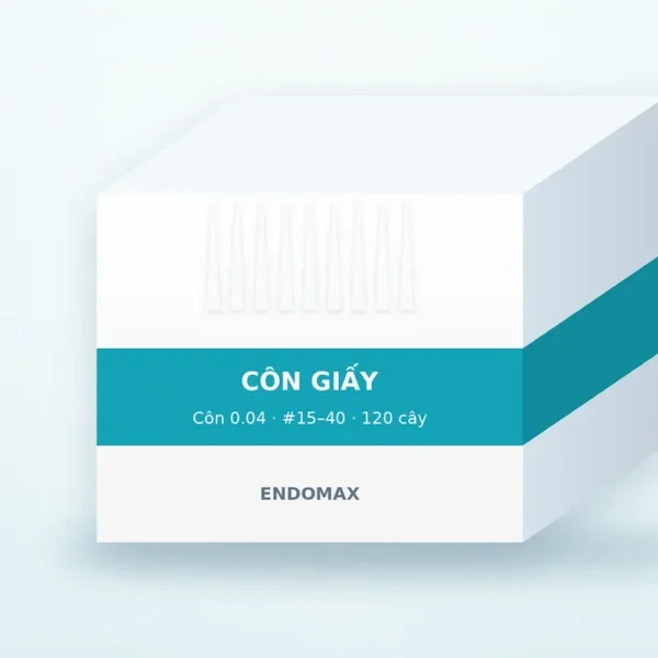 Côn giấy thấm EndoMax côn 0.04, hộp 120 cây – ảnh 3 Côn giấy thấm EndoMax côn 0.04, hộp 120 cây
