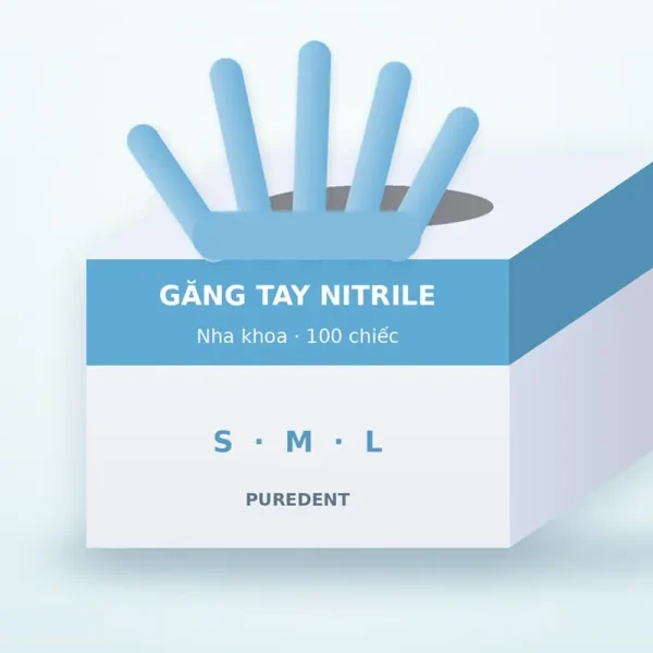 Găng tay nitrile nha khoa không bột, hộp 100 chiếc
