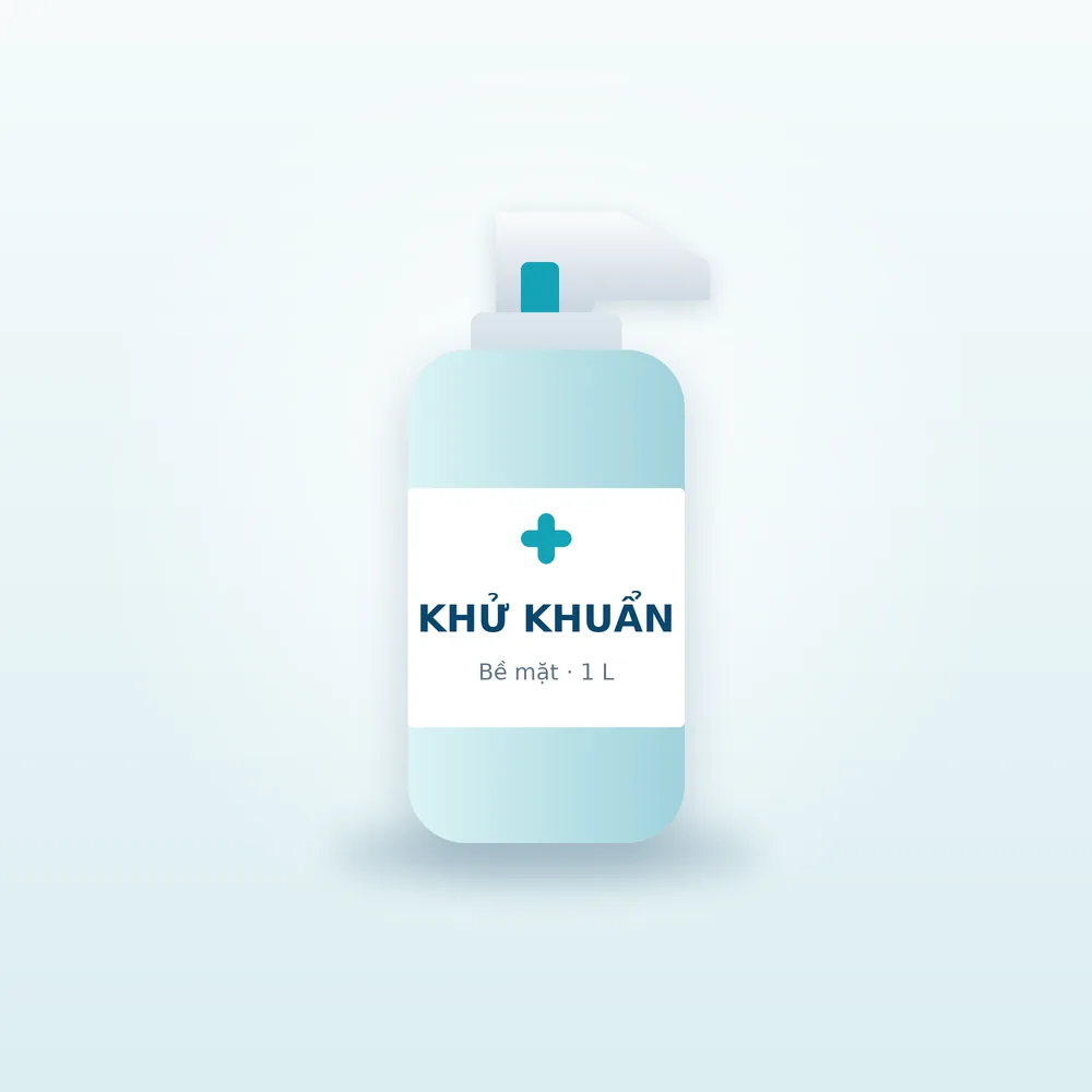 Dung dịch khử khuẩn bề mặt Clinix, chai xịt 1 lít