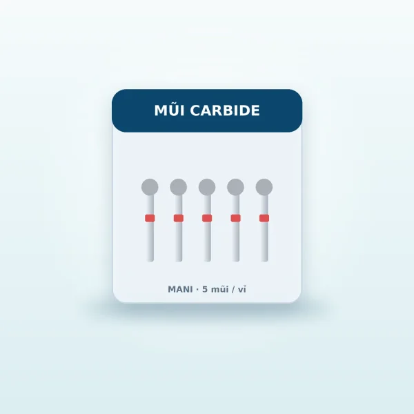 Mũi khoan carbide tròn MANI, vỉ 5 mũi Mũi khoan carbide tròn MANI, vỉ 5 mũi