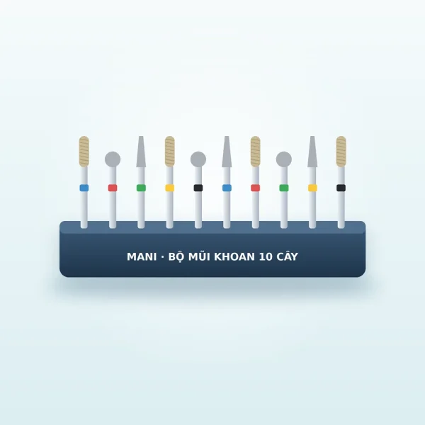 Bộ mũi khoan kim cương MANI, 10 mũi Bộ mũi khoan kim cương MANI, 10 mũi