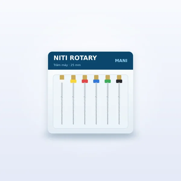 Trâm máy NiTi MANI, vỉ 6 cây – ảnh 2 Trâm máy NiTi MANI, vỉ 6 cây