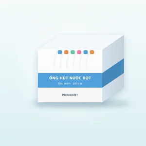 Ống hút nước bọt đầu mềm, túi 100 cái Ống hút nước bọt đầu mềm, túi 100 cái